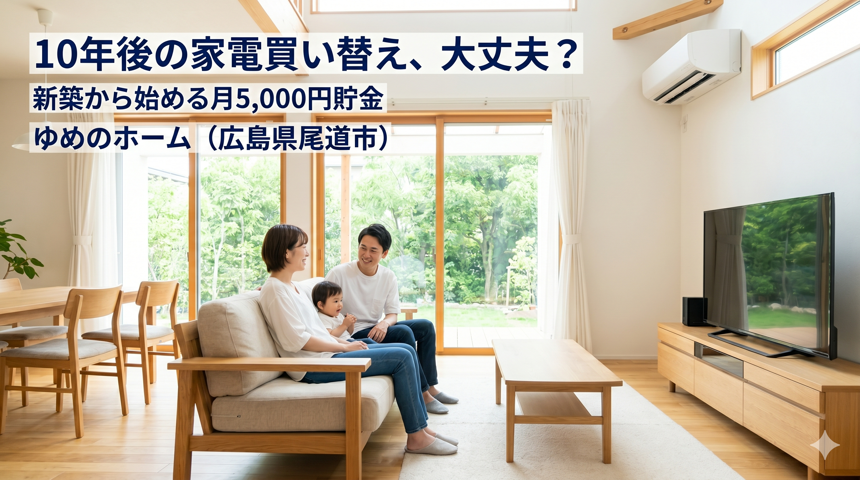 新築の家電買い替えに備える!10年後に慌てない「月5,000円のしあわせ貯金」|ゆめのホーム