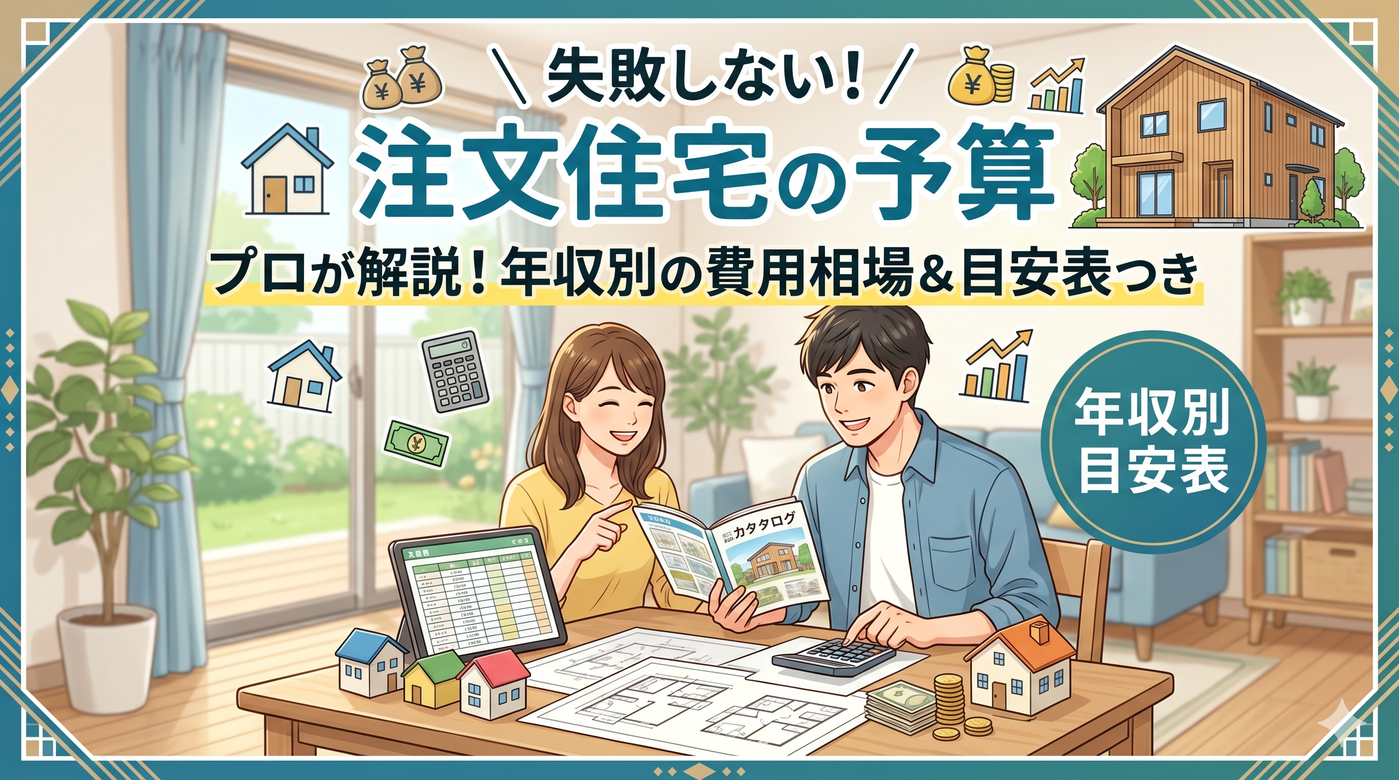 【プロが解説】注文住宅の予算の決め方と費用相場！年収別の目安表つき